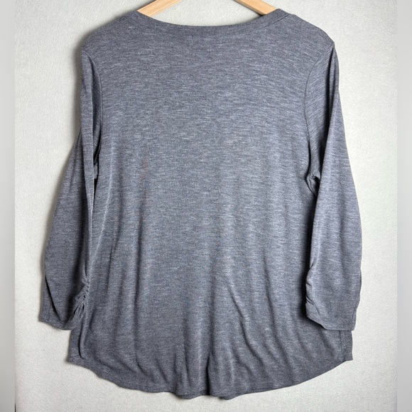 Alyx Women’s Charcoal Gray 3/4 Sleeve Basic Top size XL - Picture 4 of 10